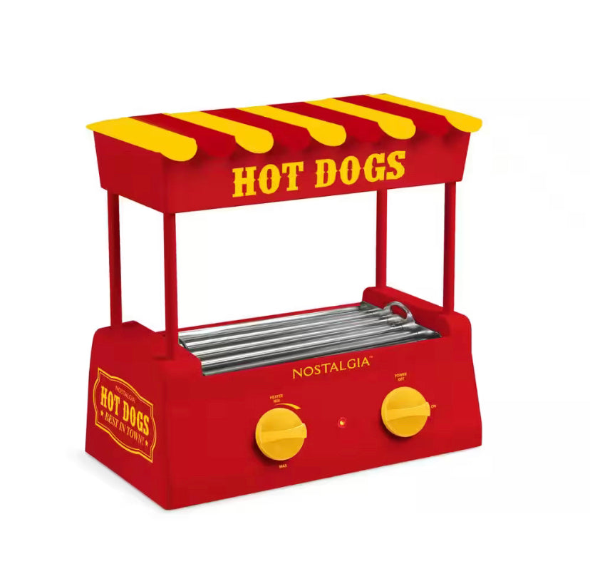 Nostalgia Hot Dog Roller and Bun Warmer, 8-Hot Dog and 6-Bun Capacity