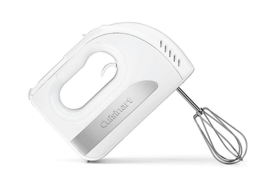 Cuisinart Power Advantage 6-Speed White Hand Mixer with easy to Clean and Eject Beaters