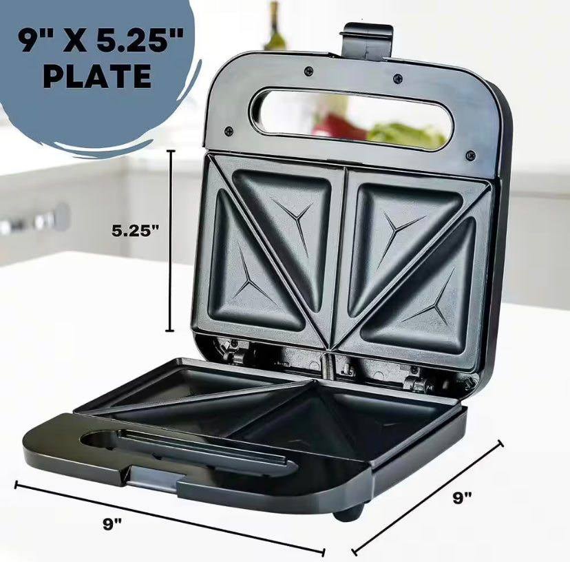OVENTE 2-Slice Electric Sandwich Maker Non Stick Grill, Black (GPS401B)