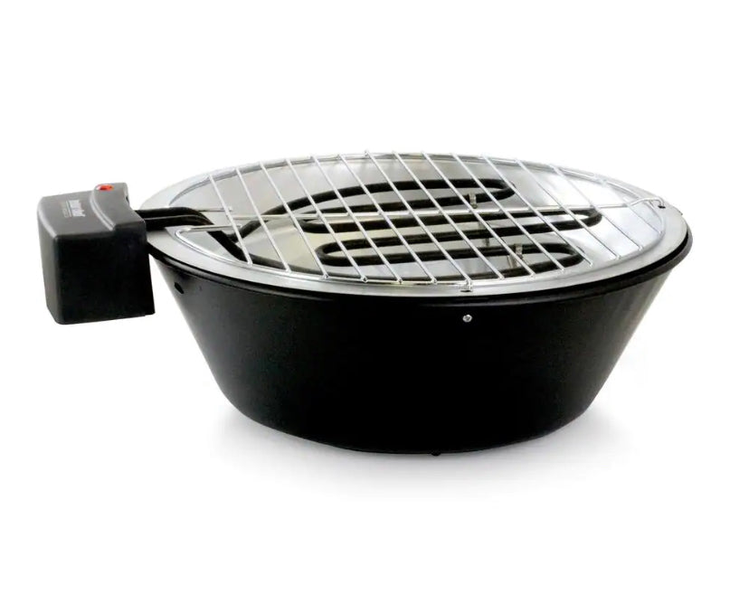 Better Chef Indoor Outdoor 14 in. Black Tabletop Electric Barbecue Grill
