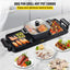 VEVOR 2 in 1 Electric Grill and Hot Pot BBQ Pan Grill and Hot Pot Smokeless Hot Pot Grill with Dual Temp Control