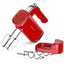 Galanz 5 Speed 150-Watts Retro Hand Mixer with Storage Base in Hot Rod Red