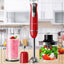Galanz 2-Speed Retro Red Immersion Blender with Whisk and Chopper Attachments