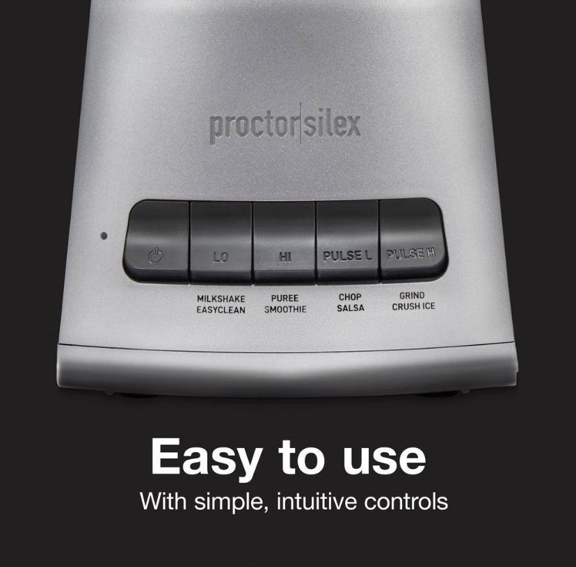 Proctor Silex 52 oz. 4-Speed Silver Countertop Blender