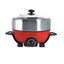 Tayama Shabu 3 qt. Red Electric Multi-Cooker with Stainless Steel Pot Grill