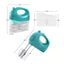 OVENTE 5-Speed Turquoise Portable Electric Hand Mixer with 2 Whisk Beater Attachments and Snap-on Storage Container