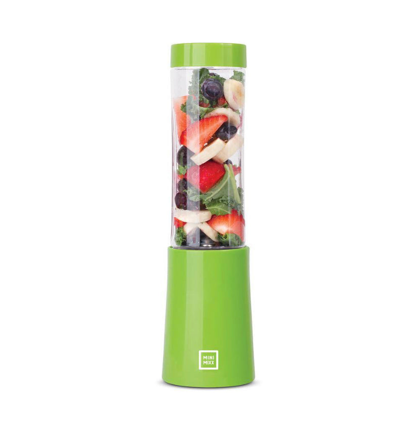 Mini Mixx by Euro Cuisine 10 oz. Single Speed Green Personal Blender with 2 - 10 oz. Tritan Bottle