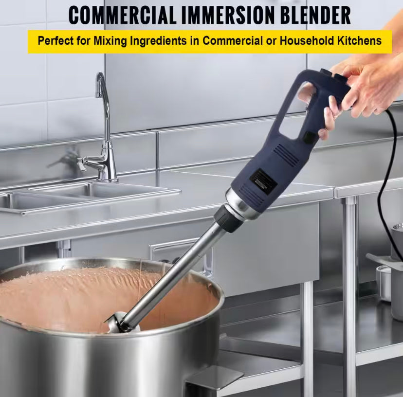 VEVOR Commercial Immersion Blender 500 Watt Blue Power Hand Held Mixer with 11.8 in. Removable Shaft Electric Stick Blender