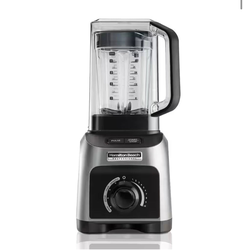 HAMILTON BEACH PROFESSIONAL 32 oz. 14-Speed Black and Grey Countertop Blender with Quiet Shield