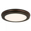 Commercial Electric 15 in. Oil-Rubbed Bronze LED Ceiling Flush Mount with White Acrylic Shade