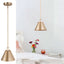 LNC Modern Gold Pendant Light with Metal Bell Shade, Glam Hanging Light for Kitchen Island Living & Dining Room Corner Table