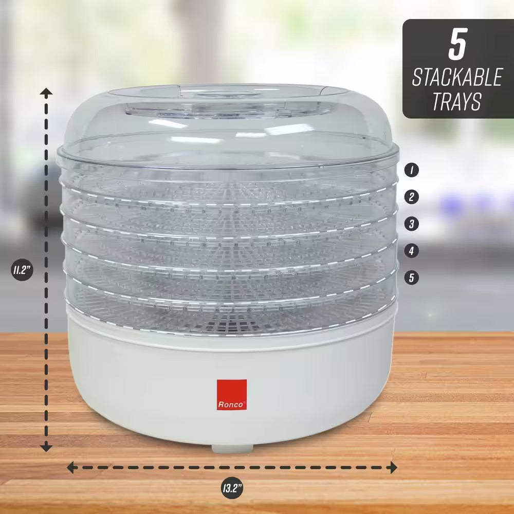 Ronco 5-Tray White Electric Food Dehydrator