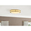 Hampton Bay Flaxmere 14 in. Brushed Gold Dimmable LED Flush Mount Ceiling Light with Frosted White Glass Shade