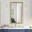 Uolfin Modern Gold Bell Mini Pendant Light 1-Light Island Bathroom Ceiling Light with Seeded Glass Shade