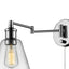 Globe Electric LeClair 1-Light Chrome Swing Arm Wall Sconce