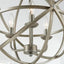 Home Decorators Collection Sarolta Sands 3-Light Antique Silver Orb Chandelier for Dining Room
