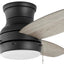 Home Decorators Collection Ashby Park 44 in. White Color Changing Integrated LED Matte Black Ceiling Fan with Light Kit and 3 Reversible Blades