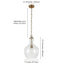 Meyer&Cross Verona 1-Light Brass Pendant with Seeded Glass Shade