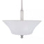 Commercial Electric Creekford 3-Light Brushed Nickel Pendant with Frosted Glass Shade