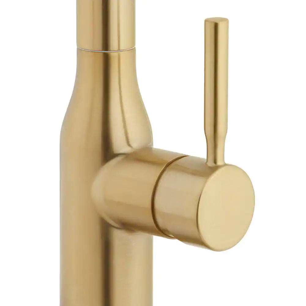 Glacier Bay Upson Single-Handle Pull-Down Sprayer Kitchen Faucet in Matte Gold