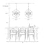 LNC Black Sputnik Candlestick Island Chandelier, Linear Square Modern Industrial 6-Light Gold Nested Cage Pendant Light