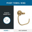 Franklin Brass Voisin Towel Ring in Satin Gold