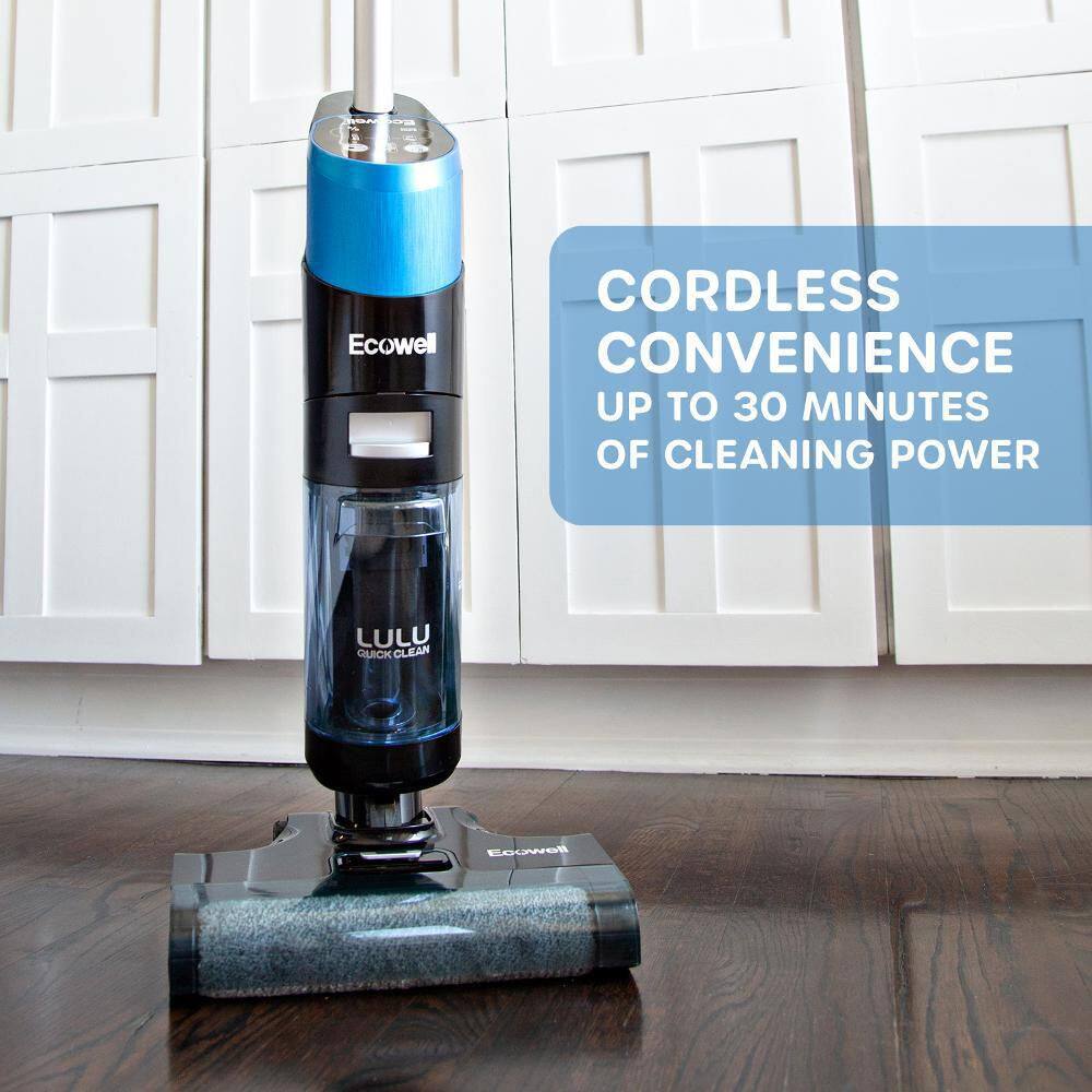 ECOWELL Lulu QuickClean Cordless Bagless Self-Propelled Wet/Dry Self Cleaning Vacuum Cleaner and Mop for Hard Floors and Rugs