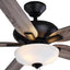 Hampton Bay Holly Springs 52 in. LED Matte Black Ceiling Fan