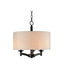 Kenroy Home Rutherford 3-Light Bronze Pendant with Taupe Shade