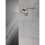 Delta 5-Spray Patterns 1.75 GPM 6 in. Wall Mount Fixed Shower Head in Stainless