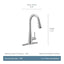 MOEN Sleek Single-Handle Pull-Down Sprayer Kitchen Faucet with Reflex and Power Clean in Chrome