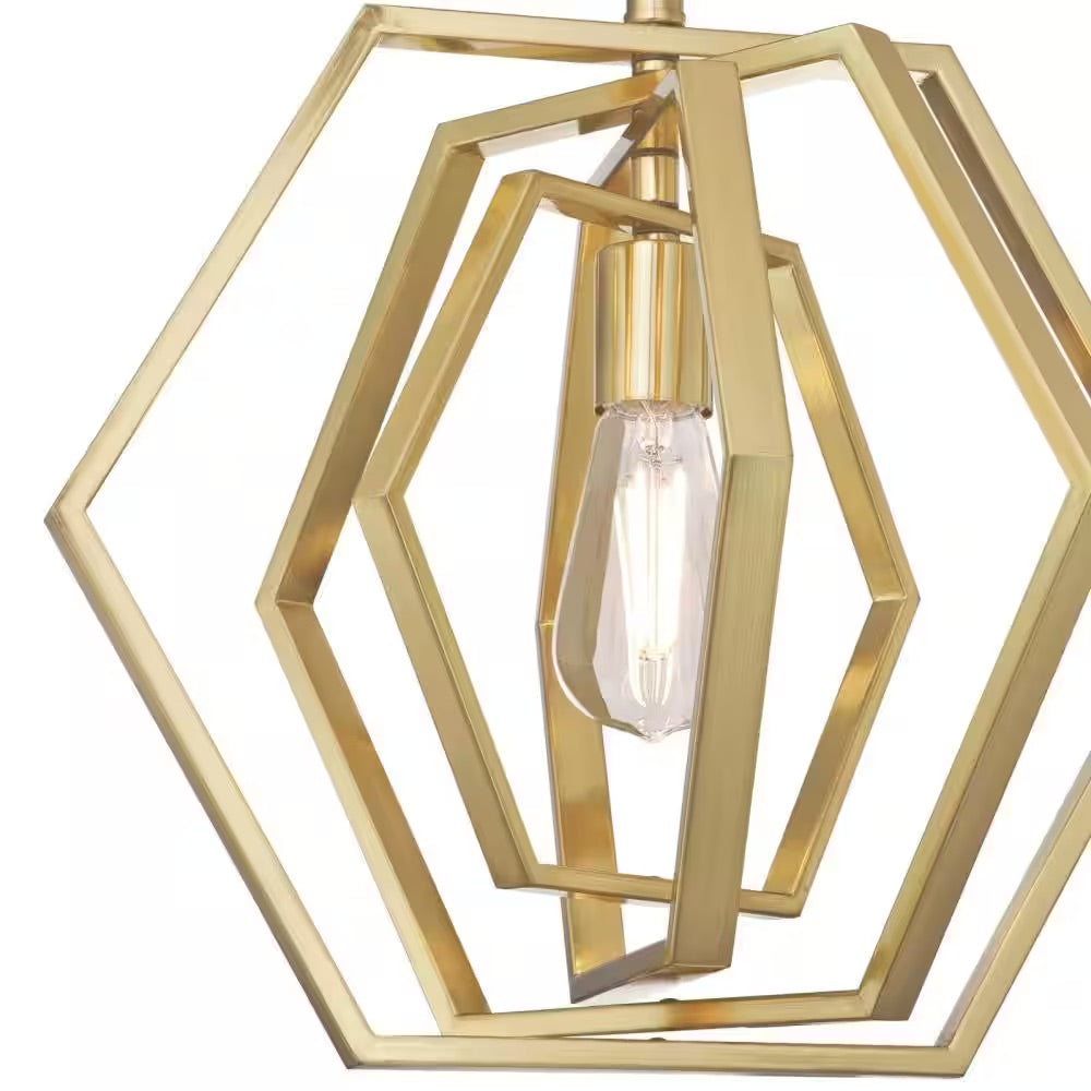 Westinghouse Holly 1-Light Champagne Brass Pendant