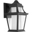Progress Lighting Endorse LED Collection 1-Light Textured Black Clear Glass New Traditional Outdoor Small Wall Lantern Light