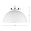 Novogratz x Globe Electric Brady 1-Light Matte White Semi-Flush Mount Ceiling Light