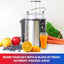 Total Chef Juicin' Juicer Wide Mouth Centrifugal Juice Extractor, 700W, 2 Speeds, Black and Silver