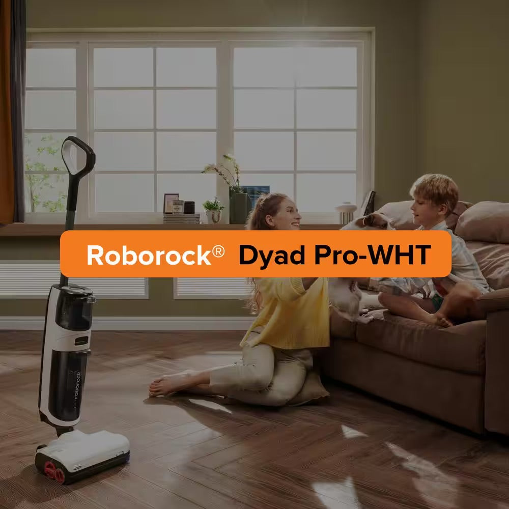 ROBOROCK Dyad Pro-WHT Wet/Dry Vacuum Cleaner bagless. cordless, washable filter, Stick Vacuum, for multi-surface in White