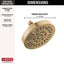 Delta 5-Spray Patterns 1.75 GPM 6 in. Wall Mount Fixed Shower Head in Champagne Bronze