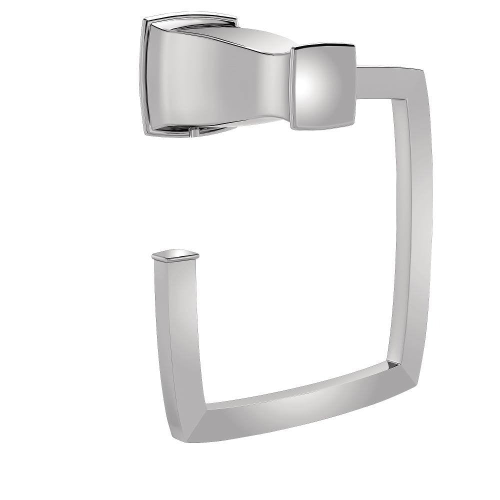 MOEN Hensley Towel Ring with Press and Mark in Chrome
