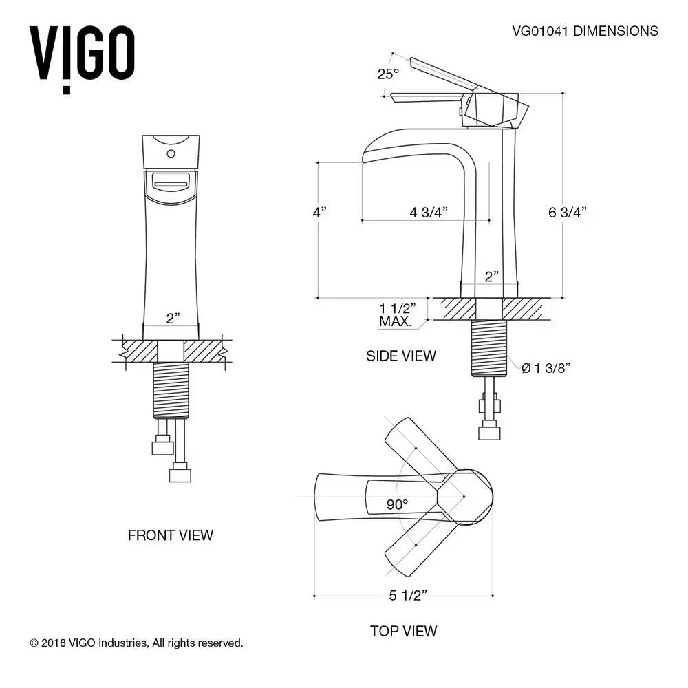 VIGO Paloma Single Handle Single-Hole Bathroom Faucet in Chrome