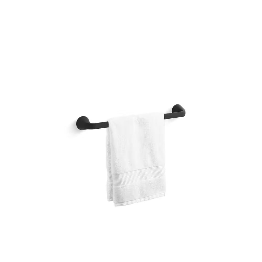 KOHLER Cursiva 18 in. Towel Bar in Matte Black