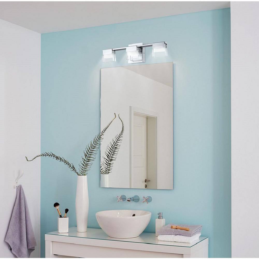 Eglo Vicino 21.25 in. 3-Light Chrome LED Vanity Light