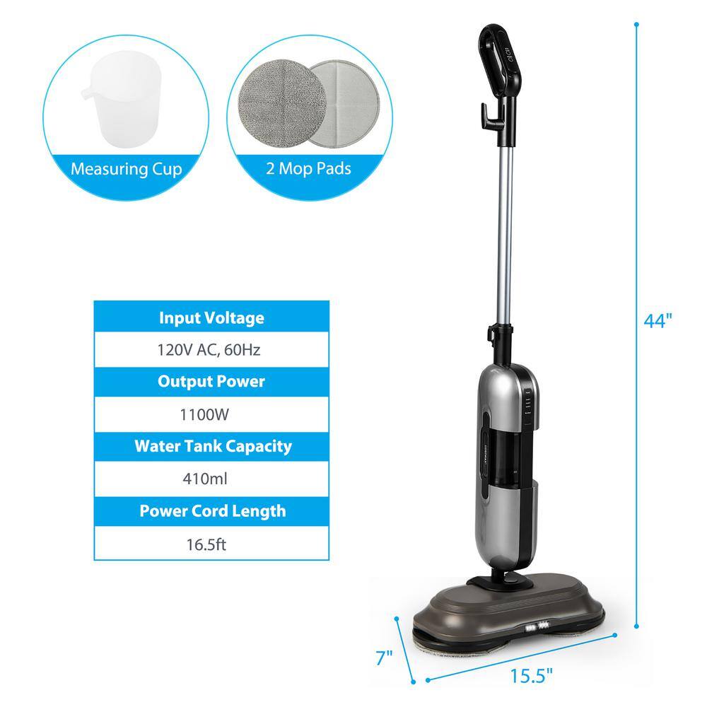 Costway Steam Mop Electric Cleaner Steamer w/LED Headlights for Hardwood Floor Cleaning