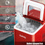 Costway 9 in. W 26 lbs./24-Hour Countertop Portable Ice Maker Self-cleaning wit-Hour Scoop in Red