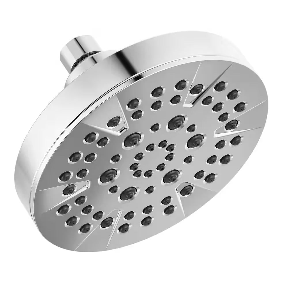 Delta 5-Spray Patterns 1.75 GPM 6 in. Wall Mount Fixed Shower Head in Chrome