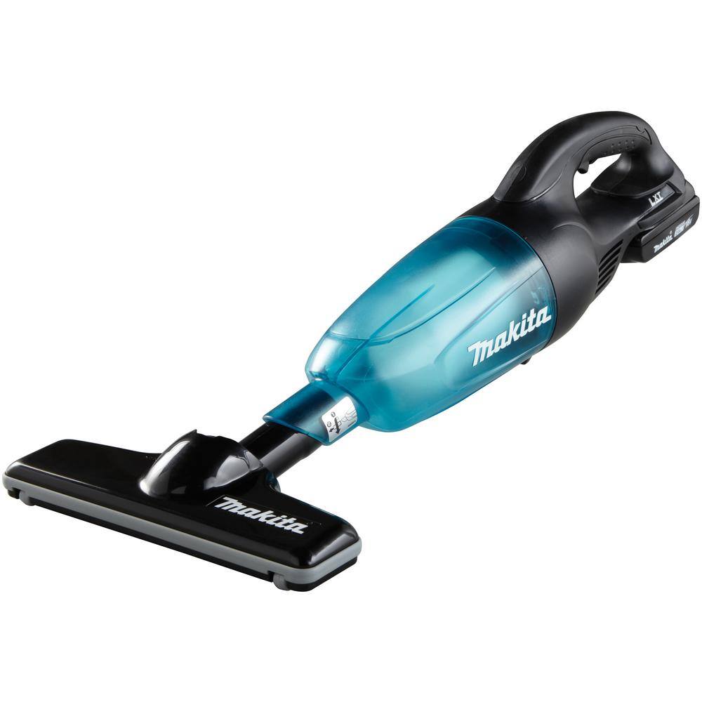 Makita 18V LXT Lithium-Ion Compact Cordless Vacuum Kit, 2.0Ah with Black Cyclonic Vacuum Attachment