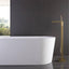UKISHIRO Single-Handle Floor-Mounted Freestanding Bath Tub Filler with Hand Shower in Brushed Gold