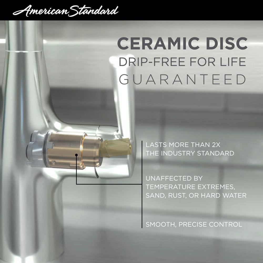 American Standard Marchand Single Handle Pull-Down Sprayer Kitchen Faucet in Stainless Steel