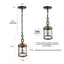 LNC Corta 1-Light Black Modern Farmhouse Hanging Pendant Island Ceiling Light with Cylinder Seeded Glass Faux Wood Accent
