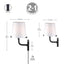 Globe Electric Wright 1-Light Bronze Plug-In or Hardwire Wall Sconce with White Fabric Shade and 6 ft. Cord