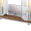Hampton Bay Boswell Quarter 4-Light Galvanized Vanity Light with Painted Chestnut Wood Accents